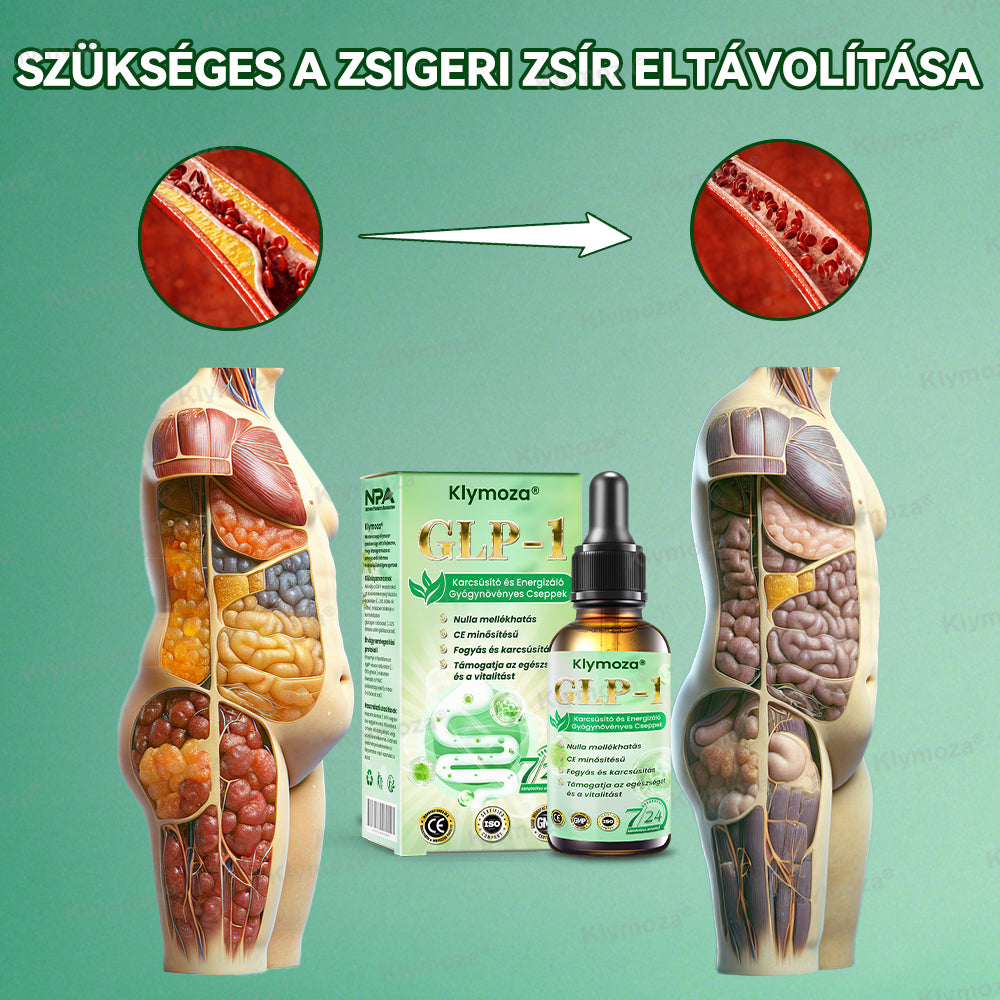 🌿A Magyar Orvosi Kamara hivatalos ajánlásával 💥 | Klymoza® GLP-1 Karcsúsító és Energizáló Gyógynövényes Cseppek