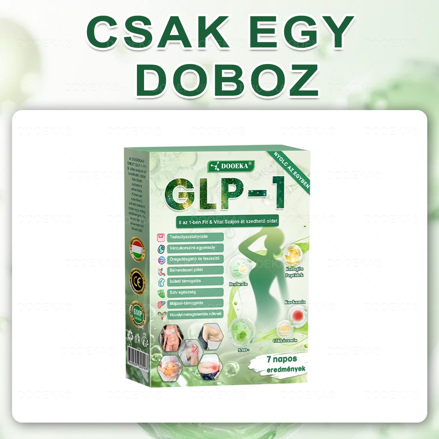 🎁 DOOEKA® GLP-1 8 az 1-ben Fit & Vital Szájon át szedhető oldat – 👨‍⚕️ Napi egyszer, 7 nap alatt látható változás / Elhízás, szív- és érrendszeri egészség, cukorbetegség, alvási apnoe, bélrendszer egészsége, ízületi problémák és még sok más esetén🎁